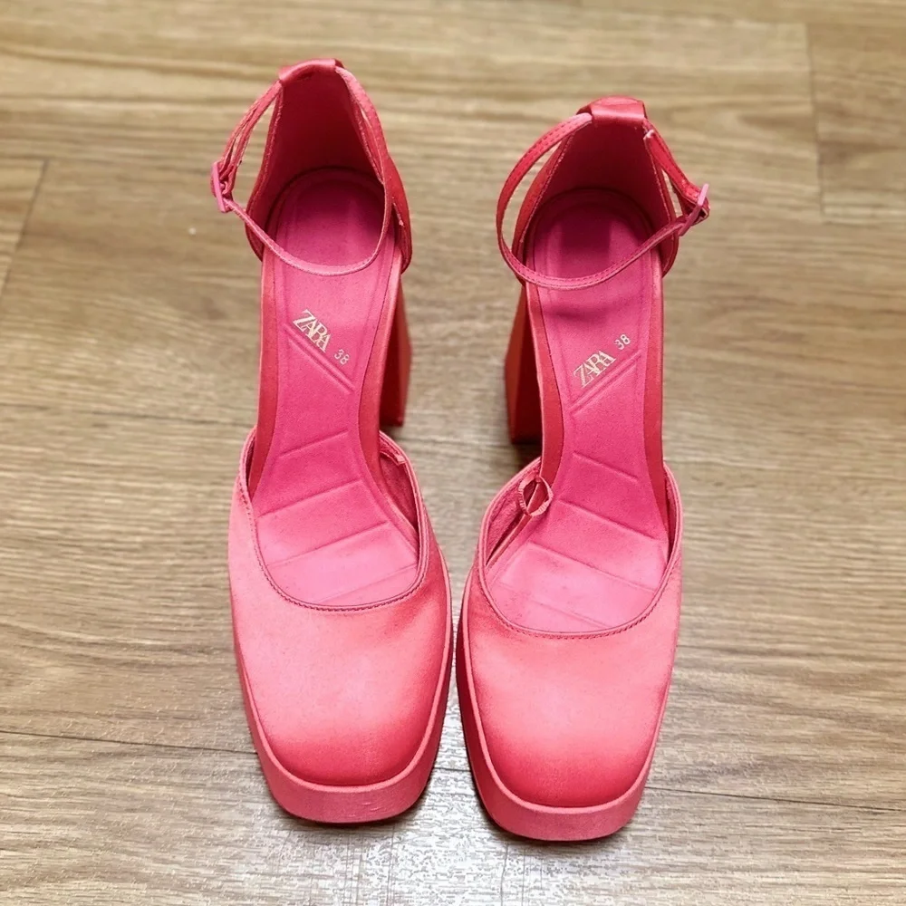 Zara pink platform shoes